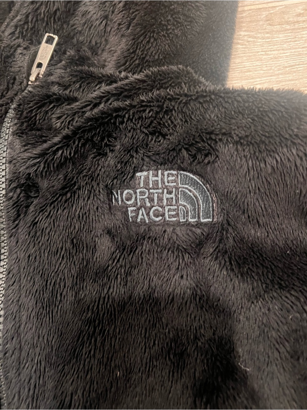 The North Face Black Plush Girls' Fleece Hooded Jacket